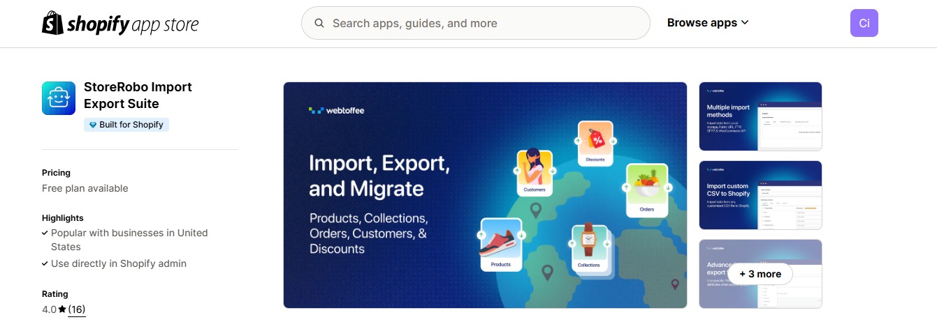 StoreRobo Import Export Suite
